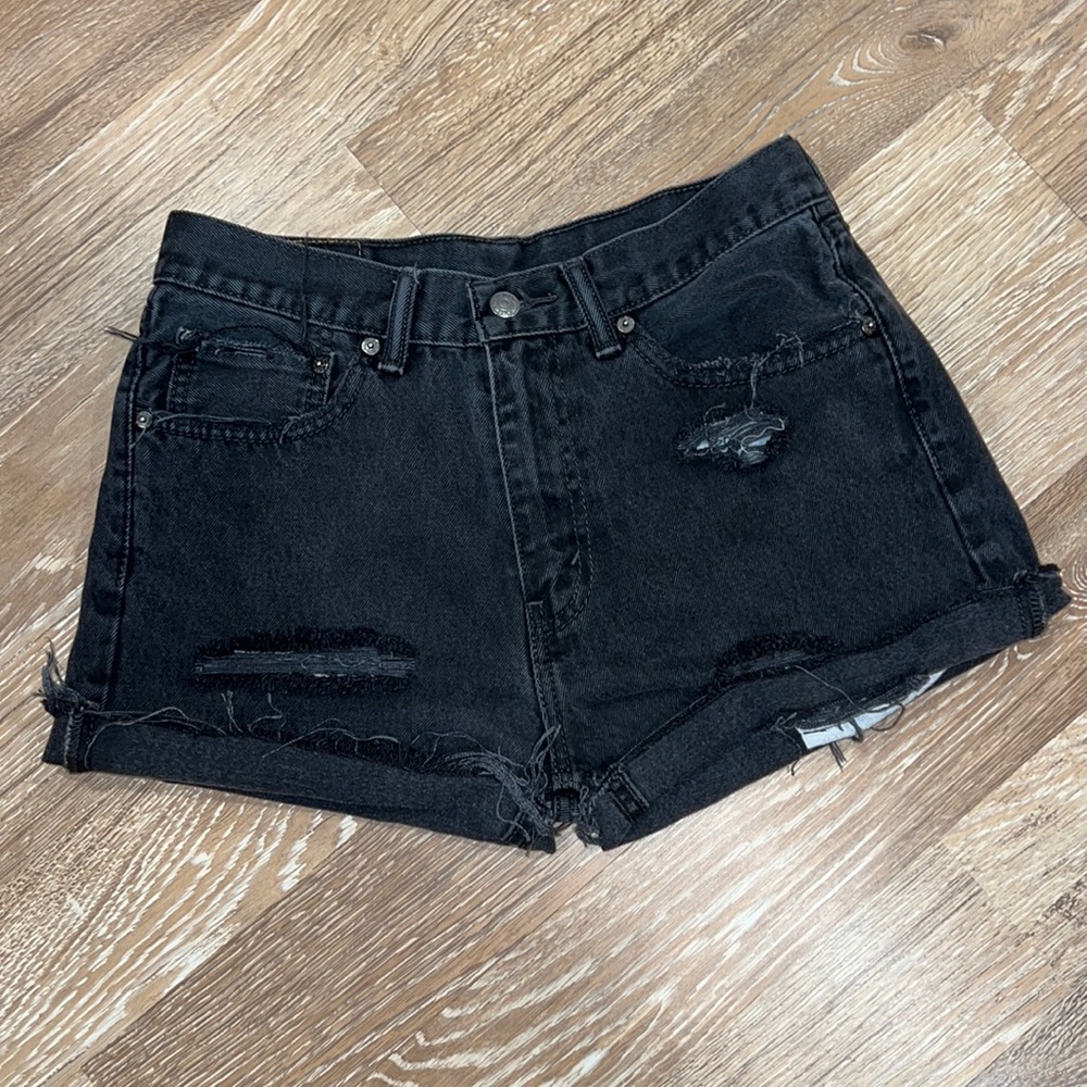 Vintage Levi's Jean shorts upcycled by Jae Made Jeans - Picture 2 of 3